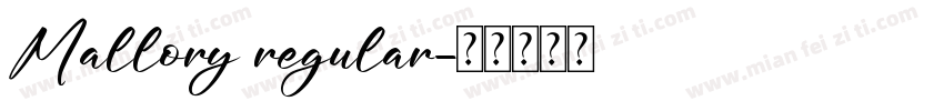Mallory regular字体转换